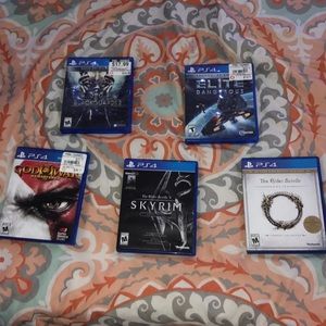 PS4 video games.